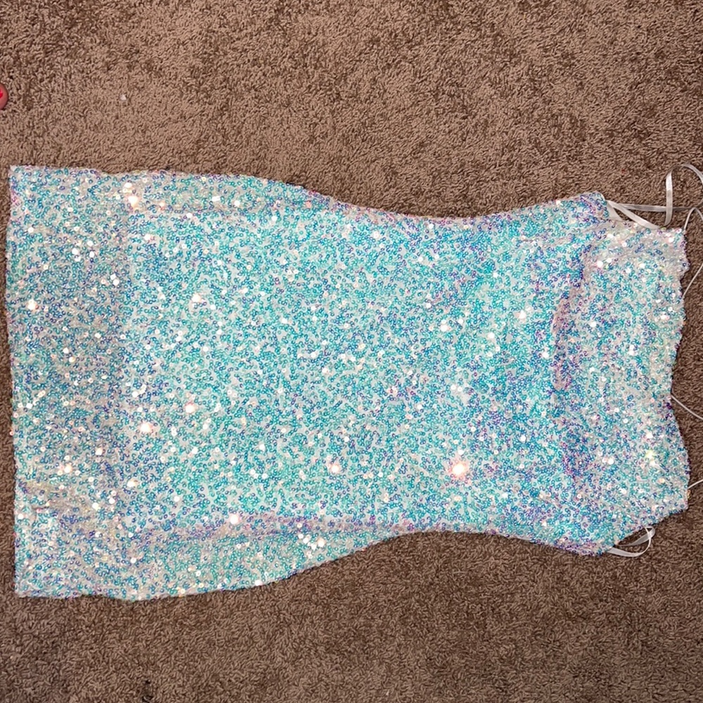 White sequins dress